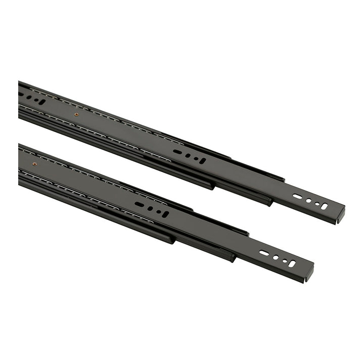 IPSA Ball Bearing Telescopic Channel Drawer Slides 18 Inch Black Finish 45 Kg Load Capacity Pack 1 Pair