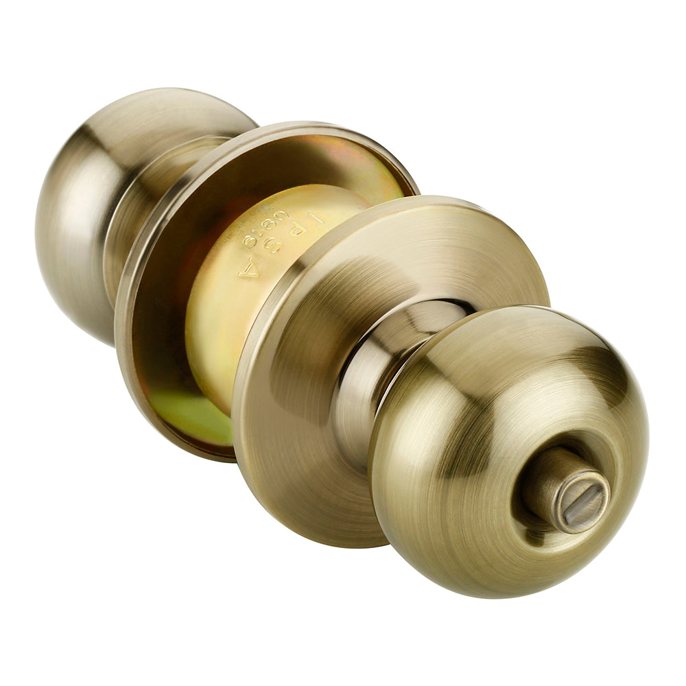 IPSA High Security SS202 Cylindrical Locks Tubular Door Knob for Bathroom without key Backset 60MM Finish - Antique