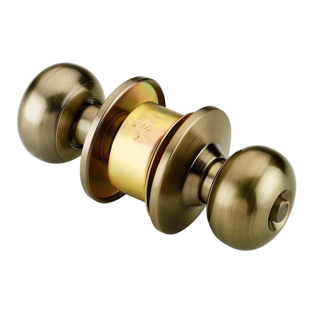 IPSA High Security SS202 Cylindrical Locks Tubular Door Knob for Bathroom without key Backset 60MM Finish - Antique