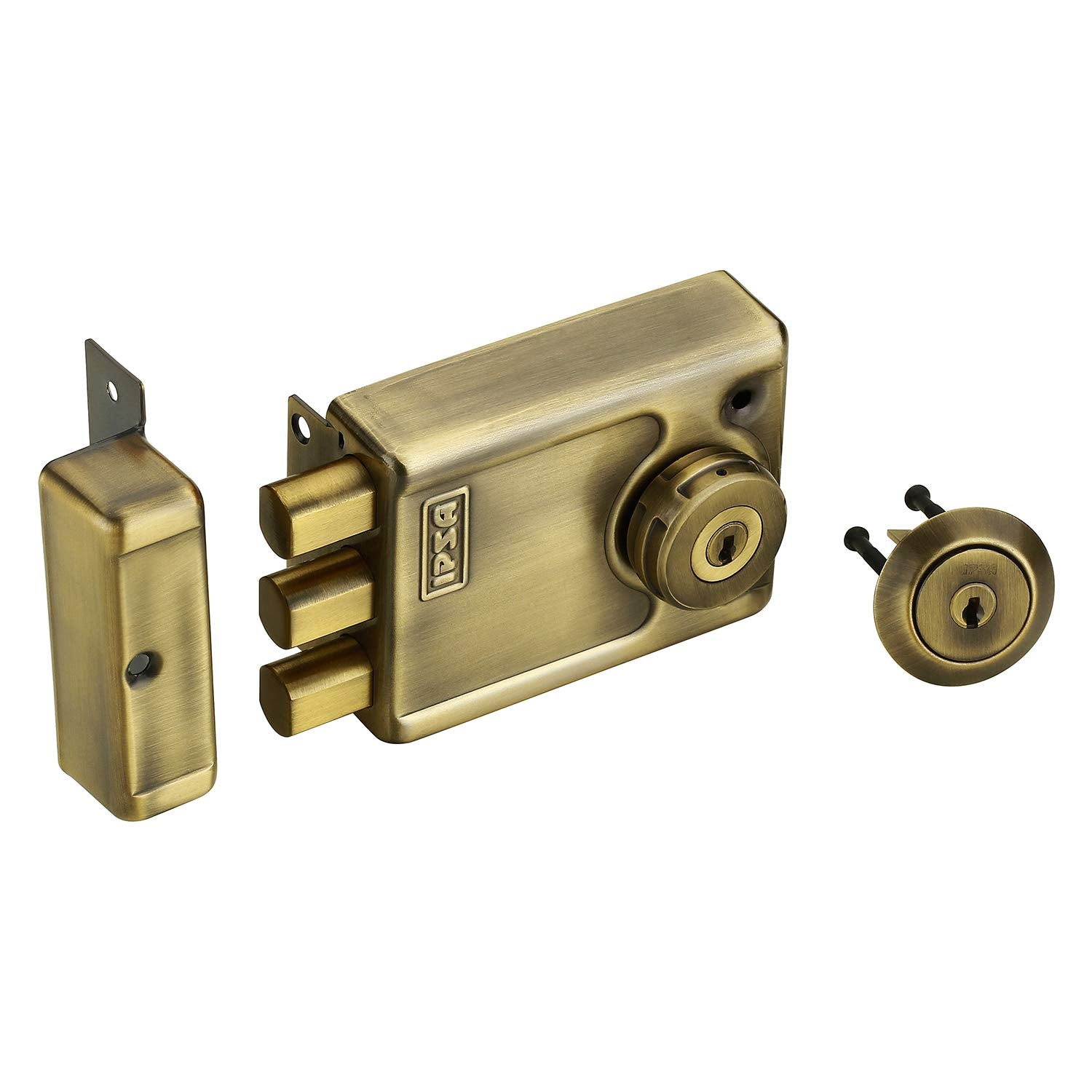 IPSA NL 10 Antique High-Security Main Door Lock with Lockable Knob