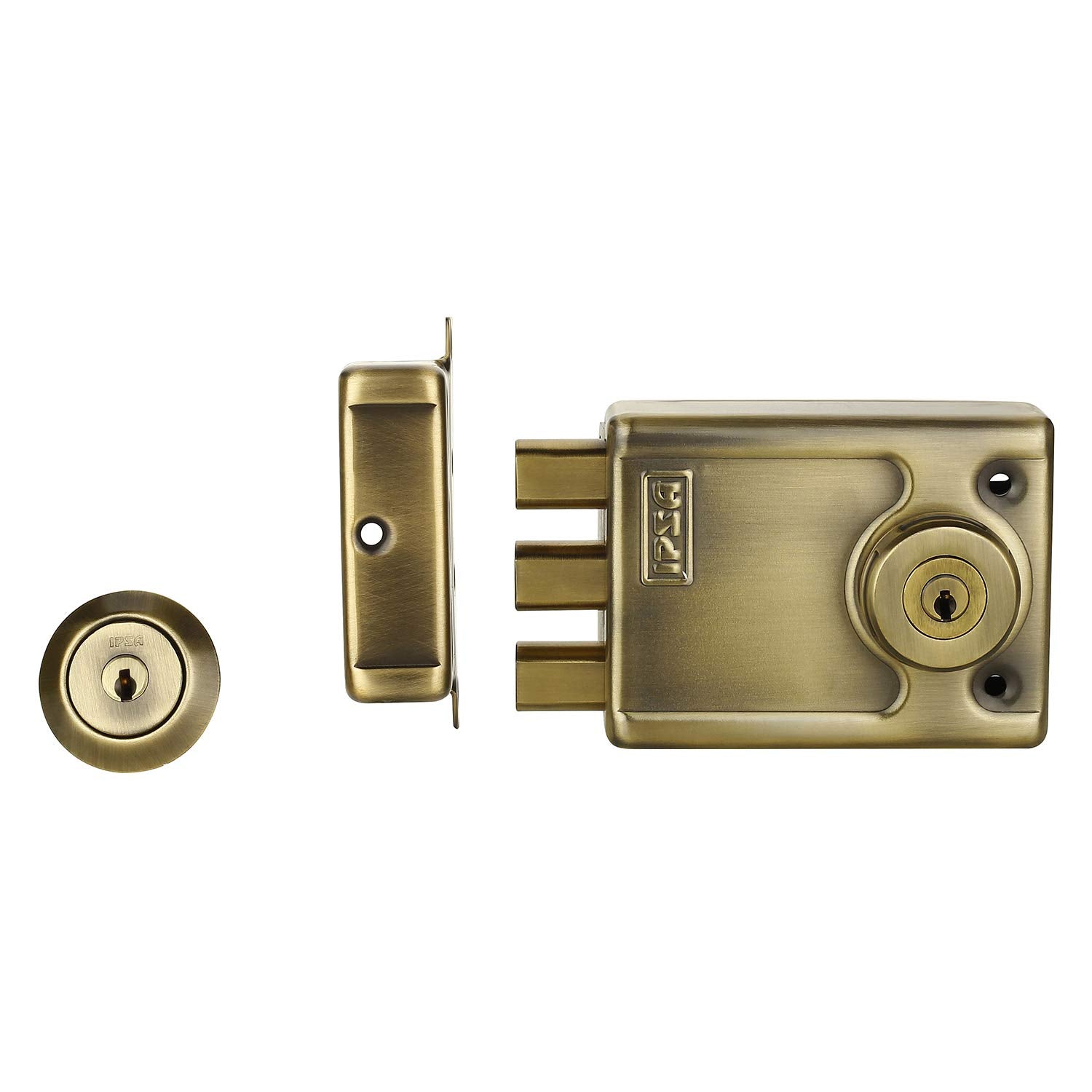IPSA NL 10 Antique High-Security Main Door Lock with Lockable Knob